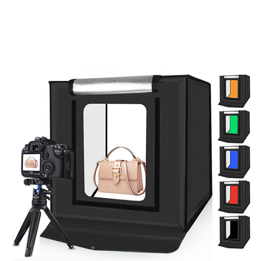 40cm Folding LED Photo Light Box with Color Backgrounds